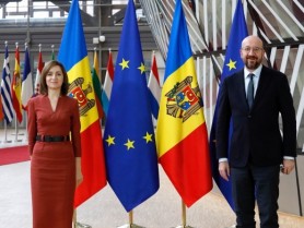 Maia Sandu la întrevederea cu Charles Michel, președintele Consiliului European: „Suntem un popor european, cu vocație europeană și viitor european”